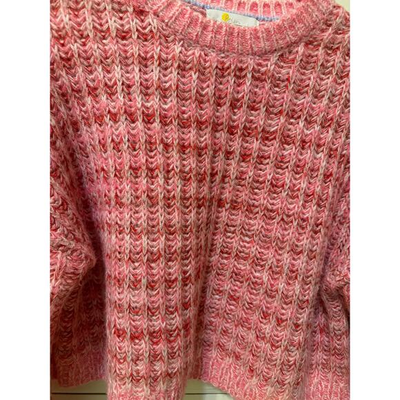 Boden Pink Sweater Women's Small Wide Rib Fluffy Oversized Jumper Pink Wool Twee - Picture 4 of 9